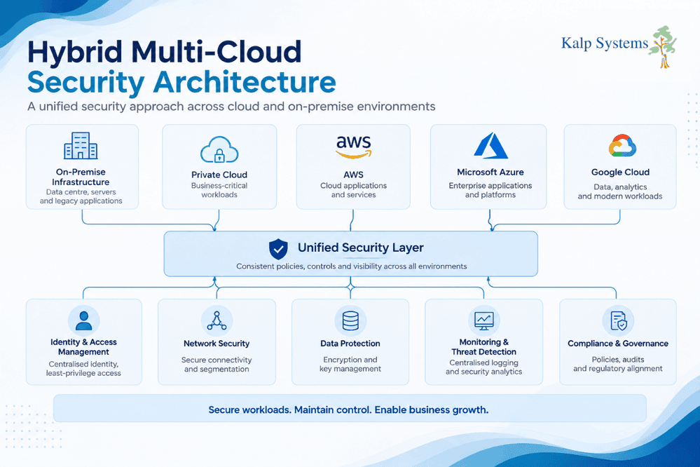 Hybrid Multi-Cloud Security Architecture Graphic